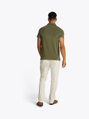 Tommy Hilfiger Green Regular Fit Towelling Short Sleeve Polo Shirt - Image 3 of 6
