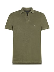Tommy Hilfiger Green Regular Fit Towelling Short Sleeve Polo Shirt - Image 5 of 6