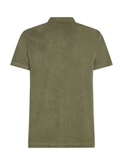 Tommy Hilfiger Green Regular Fit Towelling Short Sleeve Polo Shirt - Image 6 of 6
