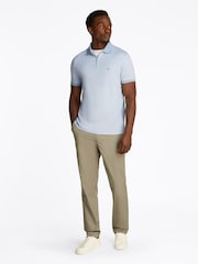Синий - Tommy Hilfiger Regular Fit Performance Zip Short Sleeve Polo Shirt - Image 2 of 6