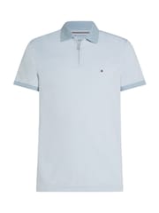 Синий - Tommy Hilfiger Regular Fit Performance Zip Short Sleeve Polo Shirt - Image 5 of 6