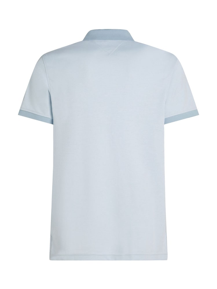 Синий - Tommy Hilfiger Regular Fit Performance Zip Short Sleeve Polo Shirt - Image 6 of 6