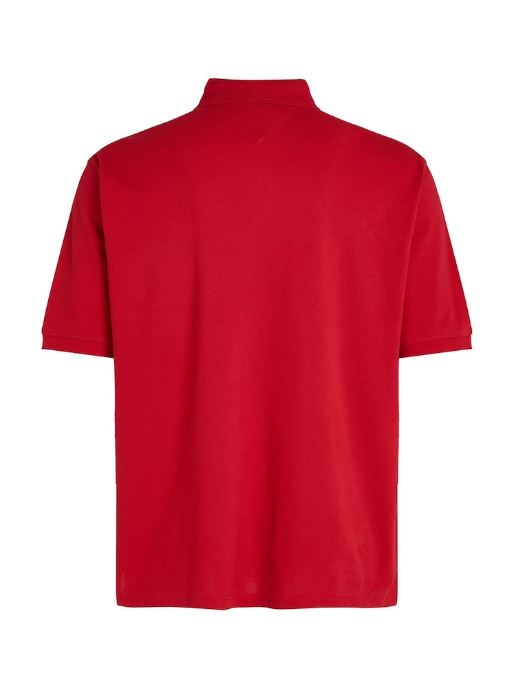 Tommy Hilfiger Red Regular Fit Plus 1985 Polo Shirt - Image 6 of 6