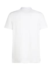 Tommy Hilfiger White Performance Zip Short Sleeve 100% Cotton Polo Shirt - Image 6 of 6