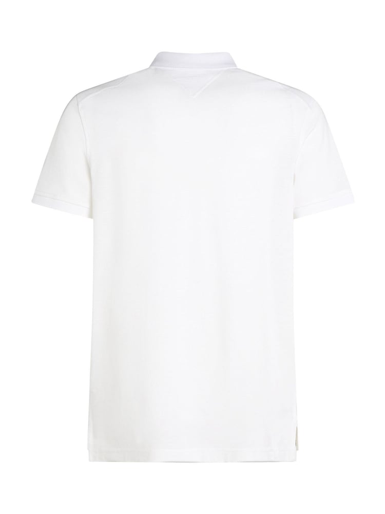 Tommy Hilfiger White Performance Zip Short Sleeve 100% Cotton Polo Shirt - Image 6 of 6