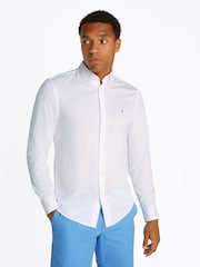 Tommy Hilfiger White Slim 100% Cotton Performance Shirt - Image 1 of 6