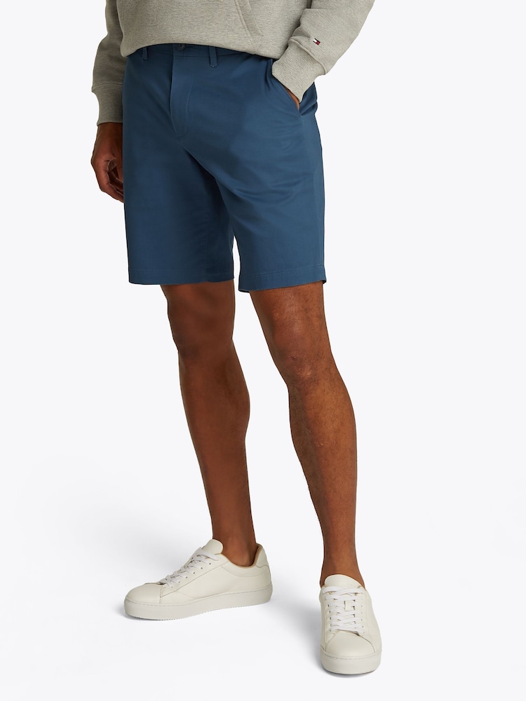 Tommy Hilfiger Blue Regular Fit 1985 Harlem Stretch Shorts - Image 1 of 6