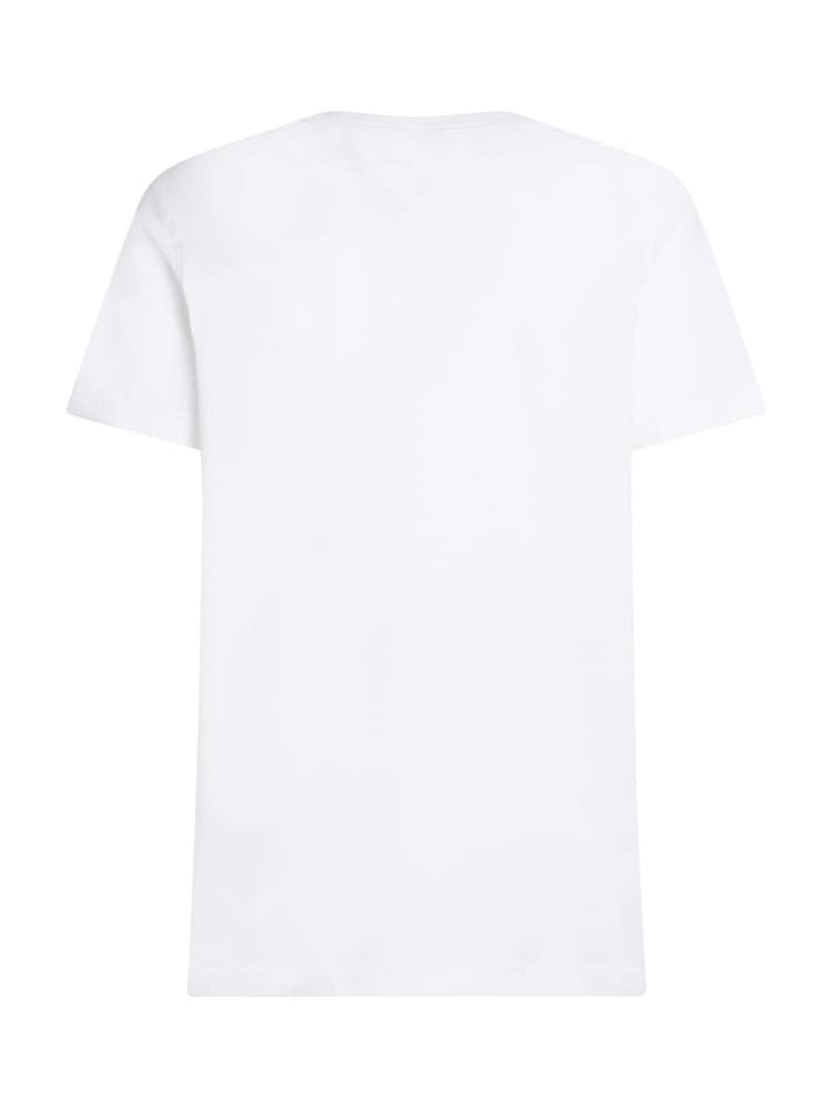 Tommy Hilfiger White Hilfiger Summer Script 100% Cotton T-Shirt - Image 6 of 6
