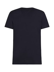 Tommy Hilfiger Blue Hilfiger Summer Script 100% Cotton T-Shirt - Image 6 of 6
