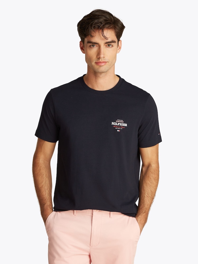 Tommy Hilfiger Blue Monotype All American 100% Cotton T-Shirt - Image 1 of 6