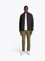 Tommy Hilfiger Black Regular Fit Essential Stripe 100% Linen Shirt - Image 2 of 6