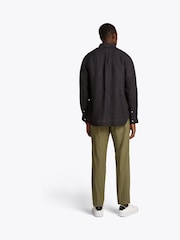 Tommy Hilfiger Black Regular Fit Essential Stripe 100% Linen Shirt - Image 3 of 6