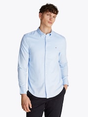 Tommy Hilfiger Denim Blue Slim 100% Cotton Flex Dobby Shirt - Image 1 of 6