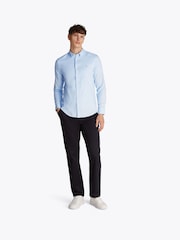 Tommy Hilfiger Denim Blue Slim 100% Cotton Flex Dobby Shirt - Image 2 of 6