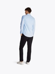 Tommy Hilfiger Denim Blue Slim 100% Cotton Flex Dobby Shirt - Image 3 of 6