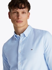 Tommy Hilfiger Denim Blue Slim 100% Cotton Flex Dobby Shirt - Image 4 of 6