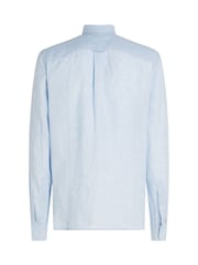 Tommy Hilfiger Light Blue 100% Linen Pigment Dyed Shirt - Image 6 of 6