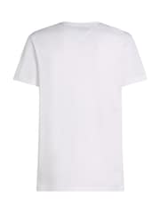 Tommy Hilfiger White Monotype All American 100% Cotton T-Shirt - Image 6 of 6