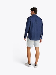 Tommy Hilfiger Blue 100% Linen Pigment Dyed Shirt - Image 3 of 6