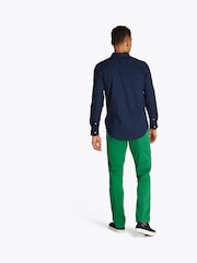 Tommy Hilfiger Blue Slim 100% Cotton Flex Dobby Shirt - Image 3 of 6