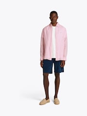 Tommy Hilfiger Pink Regular Fit Essential Stripe 100% Linen Shirt - Image 2 of 6