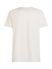 Tommy Hilfiger Cream Terry Towelling T-Shirt - Image 6 of 6