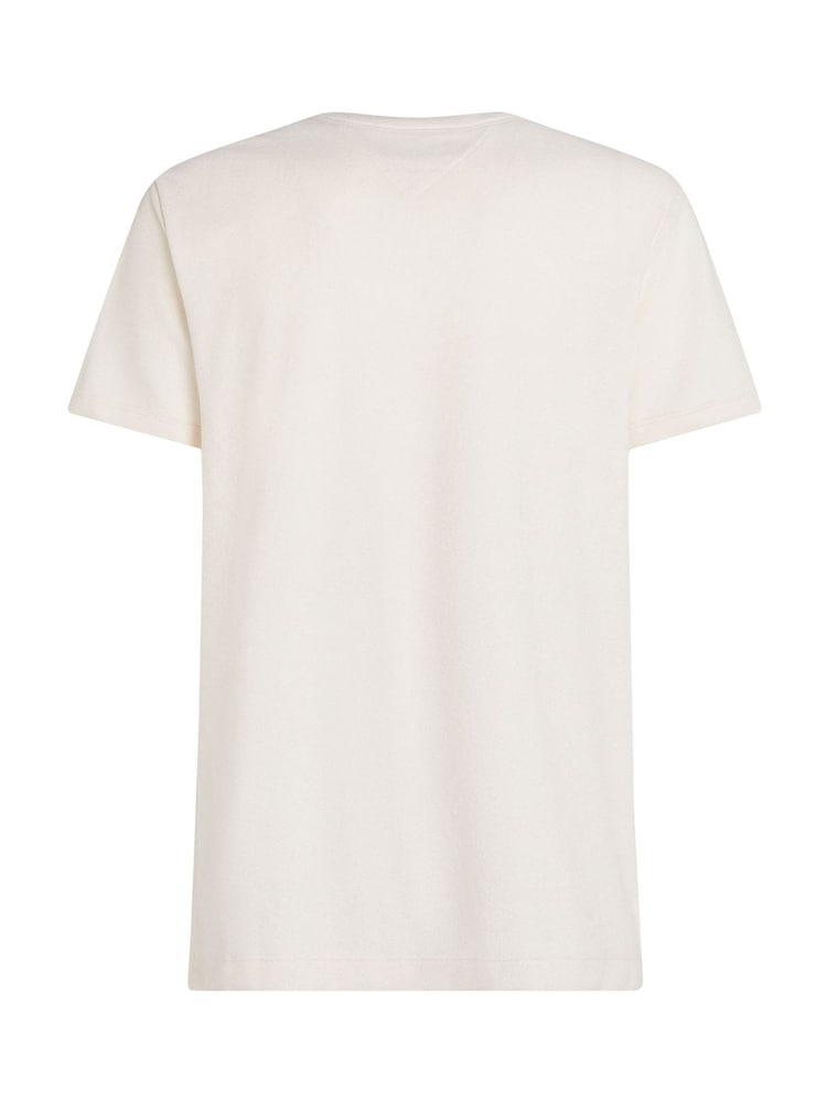 Tommy Hilfiger Cream Terry Towelling T-Shirt - Image 6 of 6