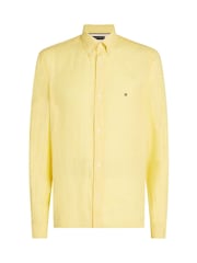 Amarelo - Camisa Tommy Hilfiger Regular Fit Essential Stripe 100% de linho - Imagem 5 de 6