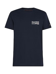 Tommy Hilfiger Blue Outline Sailing 100% Cotton T-Shirt - Image 5 of 6