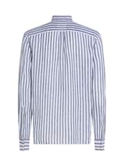 Tommy Hilfiger Blue Regular Fit Essential Stripe 100% Linen Shirt - Image 6 of 6