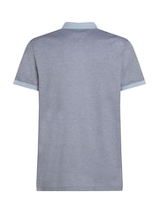 Tommy Hilfiger Blue Regular Fit Short Sleeve 100% Cotton Polo Shirt - Image 6 of 6