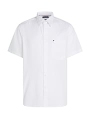 Tommy Hilfiger Brill White Regular Fit Flex Poplin Stripe 100% Cotton Shirt - Image 6 of 6