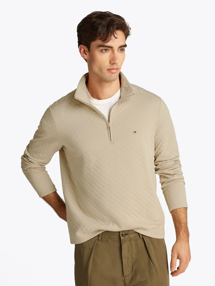 Tommy Hilfiger Natural Performance Quarter Zip Sweatshirt - Image 1 of 6