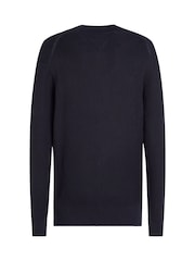 Tommy Hilfiger Blue Baseball 100% Cotton Jumper - Image 6 of 6