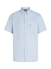 Tommy Hilfiger Blue Regular Fit Seersucker Short Sleeve 100% Cotton Shirt - Image 5 of 6