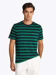 Tommy Hilfiger Green Regular Fit Essential 100% Cotton T-Shirt With Patch Chest Pocket - Image 1 of 6