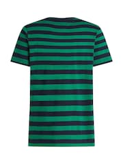 Tommy Hilfiger Green Regular Fit Essential 100% Cotton T-Shirt With Patch Chest Pocket - Image 6 of 6