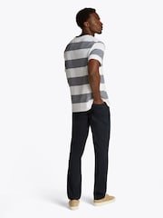 Tommy Hilfiger White Regular Fit Striped 100% Cotton T-Shirt - Image 3 of 6
