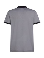 Tommy Hilfiger Blue Regular Fit Striped Short Sleeve 100% Cotton Polo Shirt - Image 6 of 6