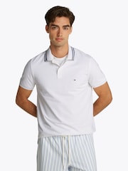 Белый - Tommy Hilfiger Regular Fit Performance Zip Short Sleeve Polo Shirt - Image 1 of 6