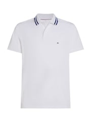 Белый - Tommy Hilfiger Regular Fit Performance Zip Short Sleeve Polo Shirt - Image 5 of 6