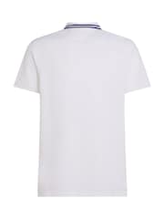 Белый - Tommy Hilfiger Regular Fit Performance Zip Short Sleeve Polo Shirt - Image 6 of 6