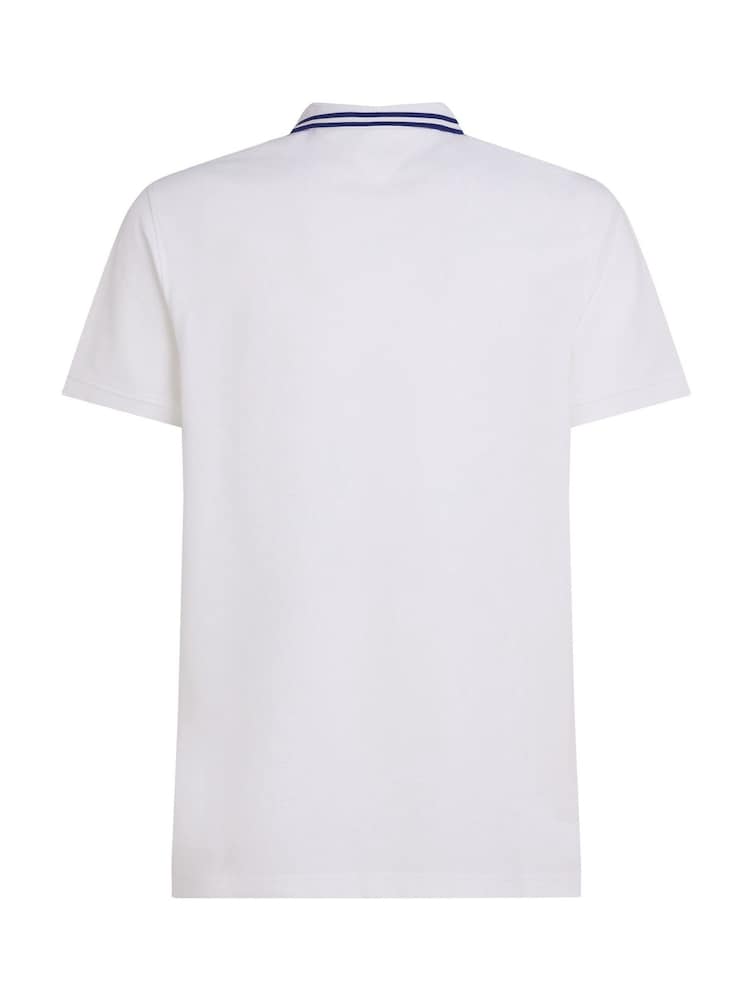 Белый - Tommy Hilfiger Regular Fit Performance Zip Short Sleeve Polo Shirt - Image 6 of 6
