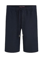 Tommy Hilfiger Light Blue Harlem Drawstring Linen Shorts - Image 5 of 6