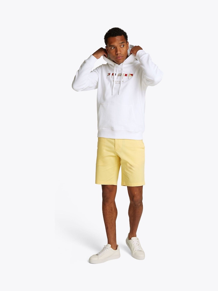 Tommy Hilfiger Chalk White Multi Flags 100% Cotton Hoodie - Image 2 of 6