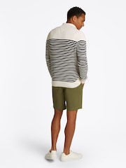 Tommy Hilfiger White Mock Neck Half Zip 100% Cotton Jumper - Image 3 of 6
