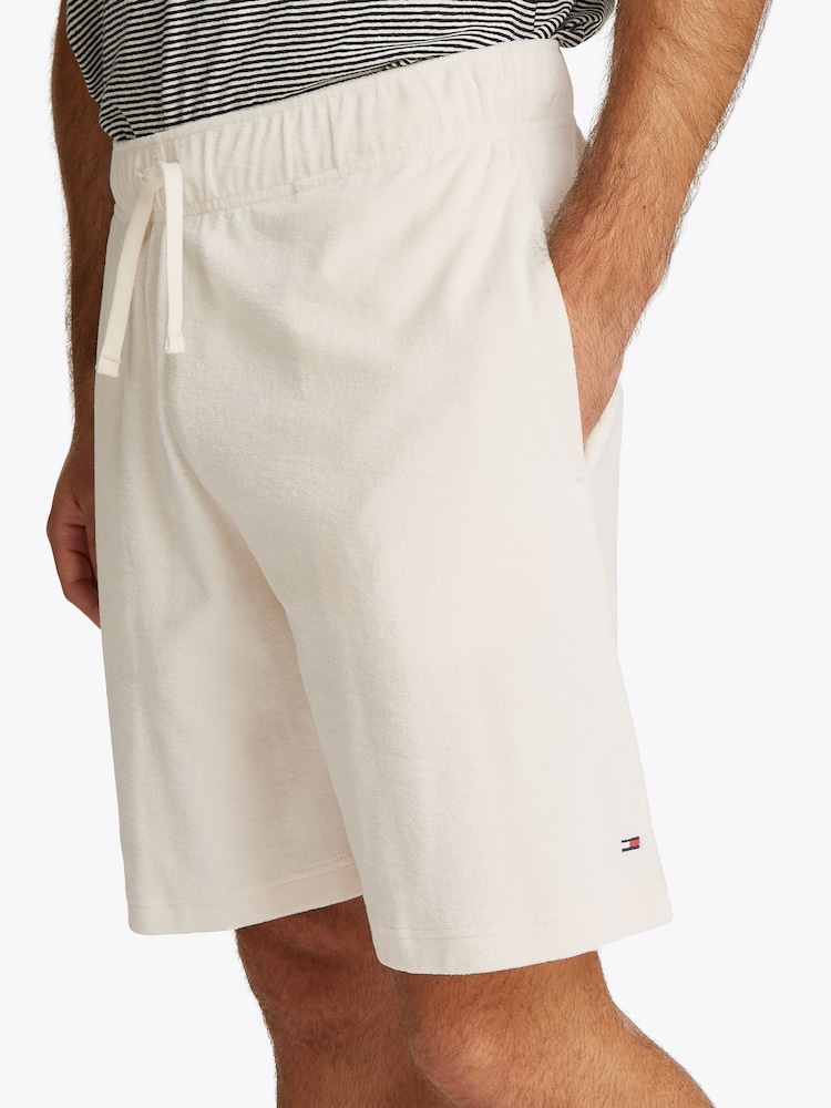 Tommy Hilfiger White Terry Towelling Jogger Shorts - Image 4 of 6