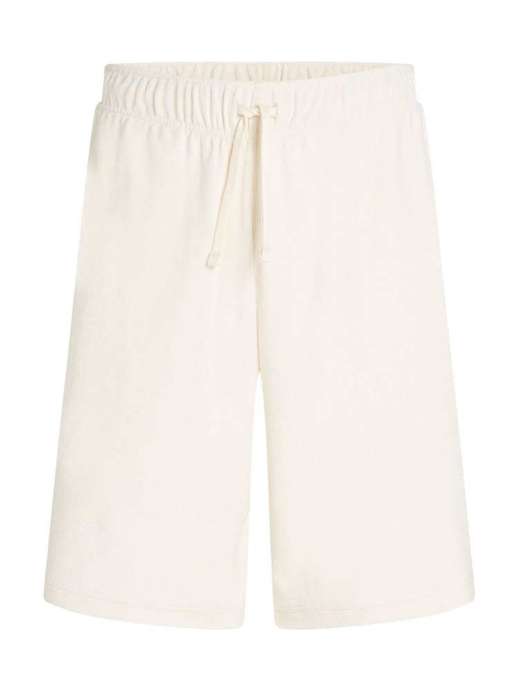 Tommy Hilfiger White Terry Towelling Jogger Shorts - Image 5 of 6