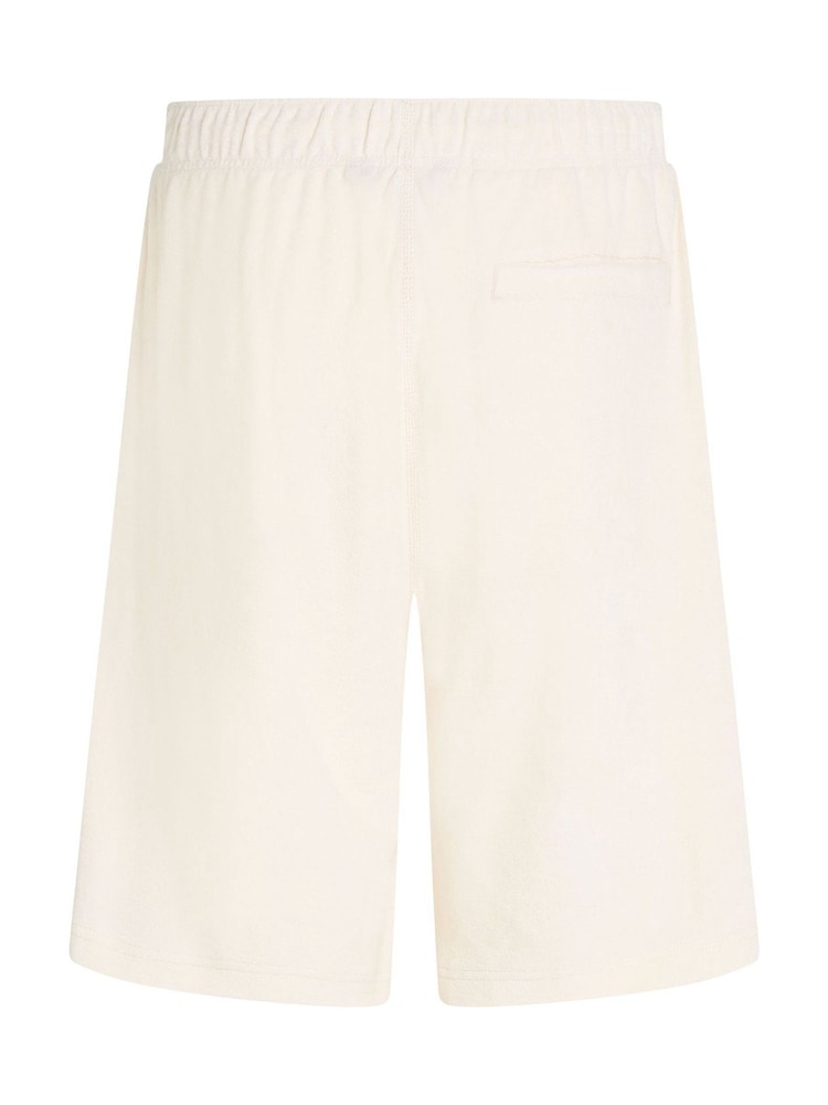 Tommy Hilfiger White Terry Towelling Jogger Shorts - Image 6 of 6