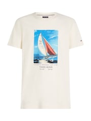 Camiseta Tommy Hilfiger Print fotográfica colorida 100% algodão - Imagem 5 de 6